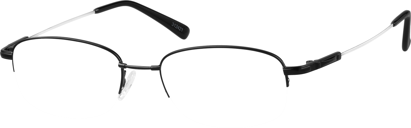 シネマクラシック Black Rectangle Glasses #312421 | Zenni Optical