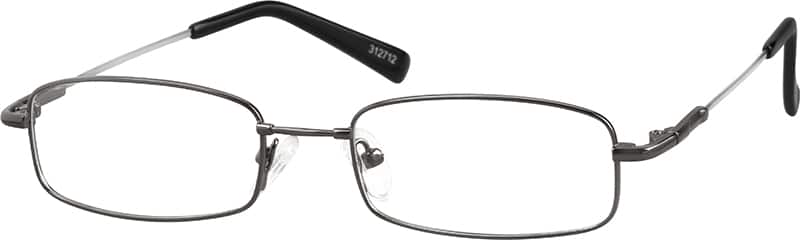 Angle view of Rectangle Glasses 312712 in Gray