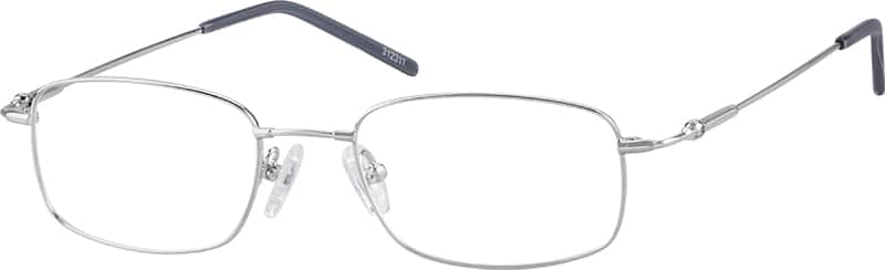 Angle view of Rectangle Glasses 313211 in Silver