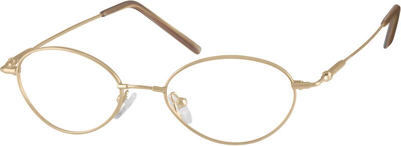 Angle view of Oval Glasses 313514 in Gold