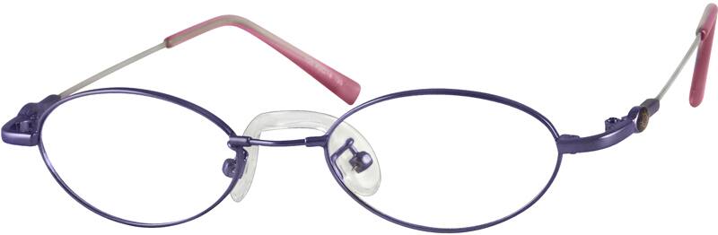 Angle view of Kids’ Oval Glasses 313917 in Purple