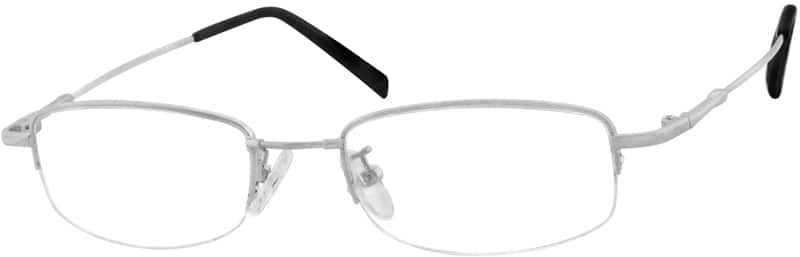 Angle view of Rectangle Glasses 314411 in Silver