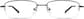 Front view of Rectangle Glasses 314612 in Gray thumbnail