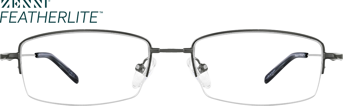 Gray Rectangle Glasses