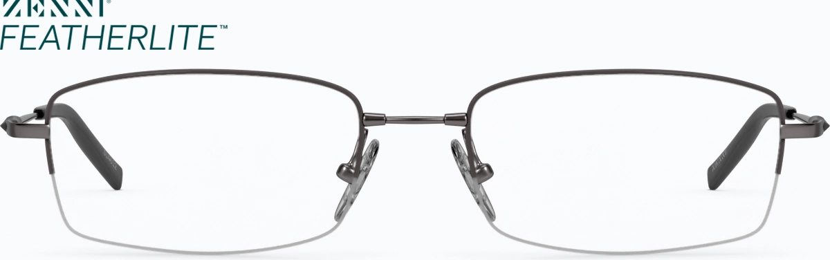 Front view of Rectangle Glasses 314612 in Gray thumbnail
