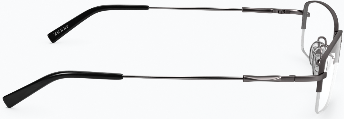 Side view of Rectangle Glasses 314612 in Gray thumbnail