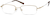 Angle view of Rectangle Glasses 314614 in Gold thumbnail