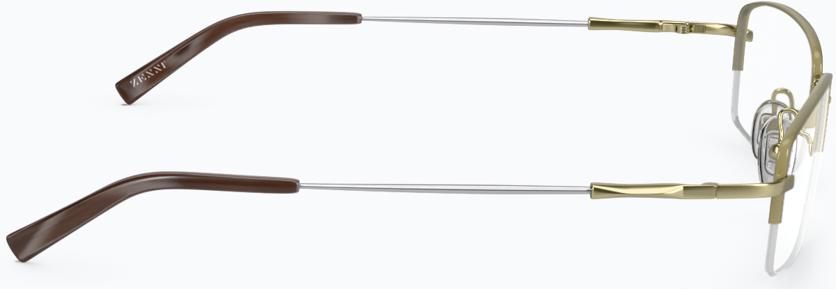 Side view of Rectangle Glasses 314614 in Gold thumbnail