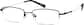 Angle view of Rectangle Glasses 314621 in Black thumbnail