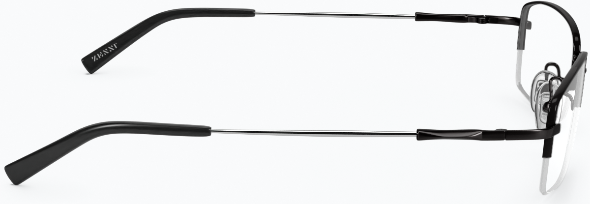 Side view of Rectangle Glasses 314621 in Black thumbnail