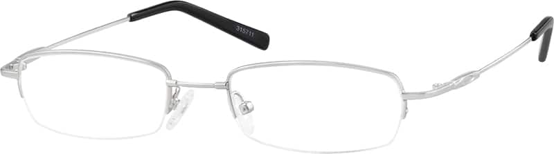 Silver Rectangle Glasses #315711 | Zenni Optical