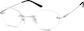 Angle view of Customizable Rimless Glasses 315811 in Silver thumbnail