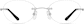 Front view of Customizable Rimless Glasses 315811 in Silver thumbnail