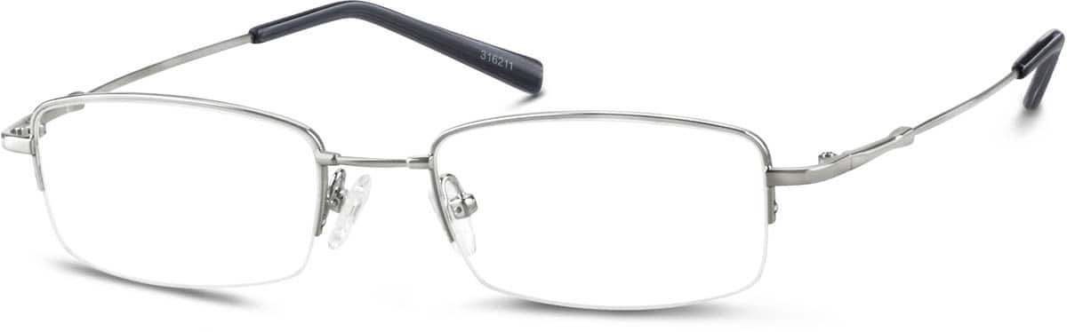 Angle view of Rectangle Glasses 316211 in Silver