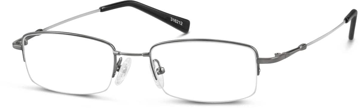 Angle view of Rectangle Glasses 316212 in Gray