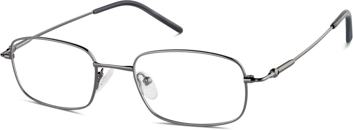 Angle view of Rectangle Glasses 316412 in Gray