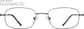 Front view of Rectangle Glasses 316412 in Gray thumbnail