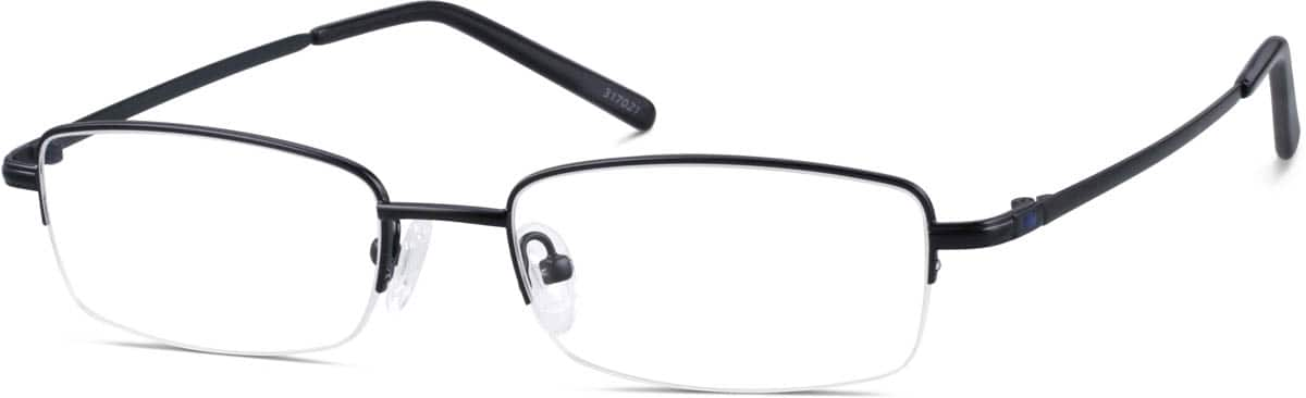 Angle view of Rectangle Glasses 317021 in Black