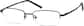 Angle view of Rectangle Glasses 317021 in Black thumbnail
