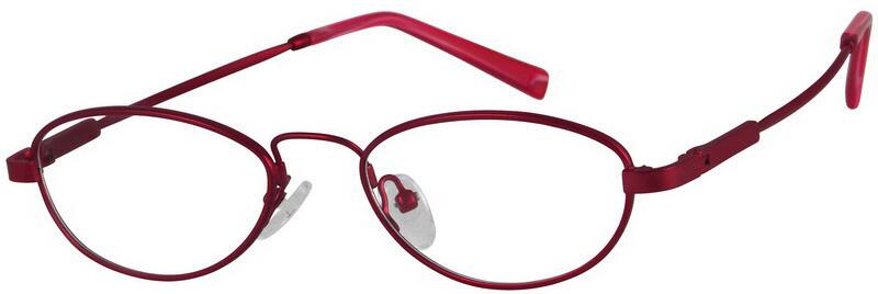 Angle view of Oval Glasses 317318 in Red