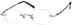 Rimless Glasses 317616 in Blue