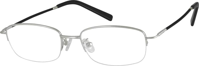 Silver Rectangle Glasses #318711 | Zenni Optical