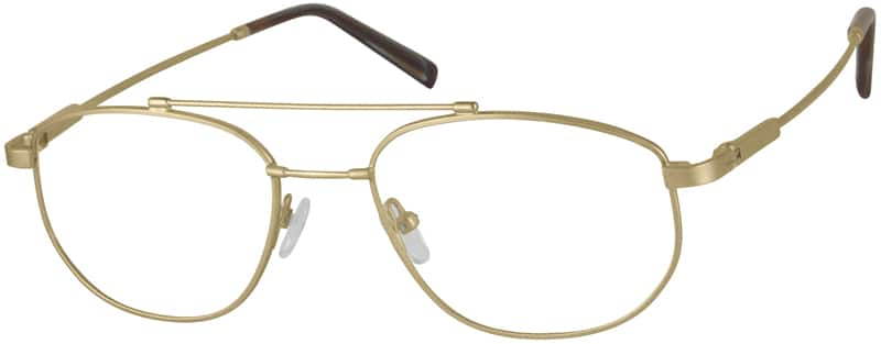 Angle view of Aviator Glasses 319114 in Gold