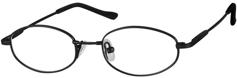 Angle view of Kids’ Oval Glasses 319421 in Black