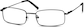 Angle view of Rectangle Glasses 320721 in Black thumbnail