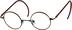 Kids’ Round Glasses 320915 in Brown
