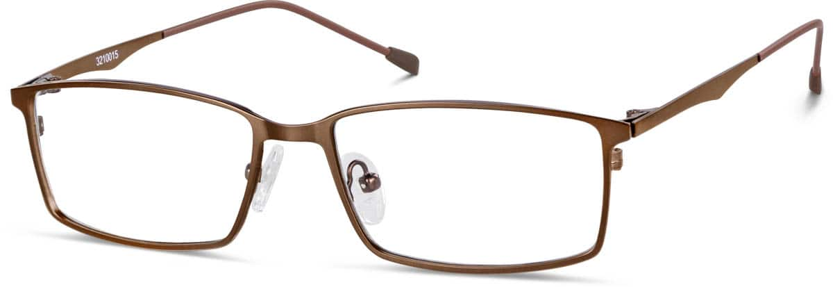 Angle view of Rectangle Glasses 3210015 in Brown