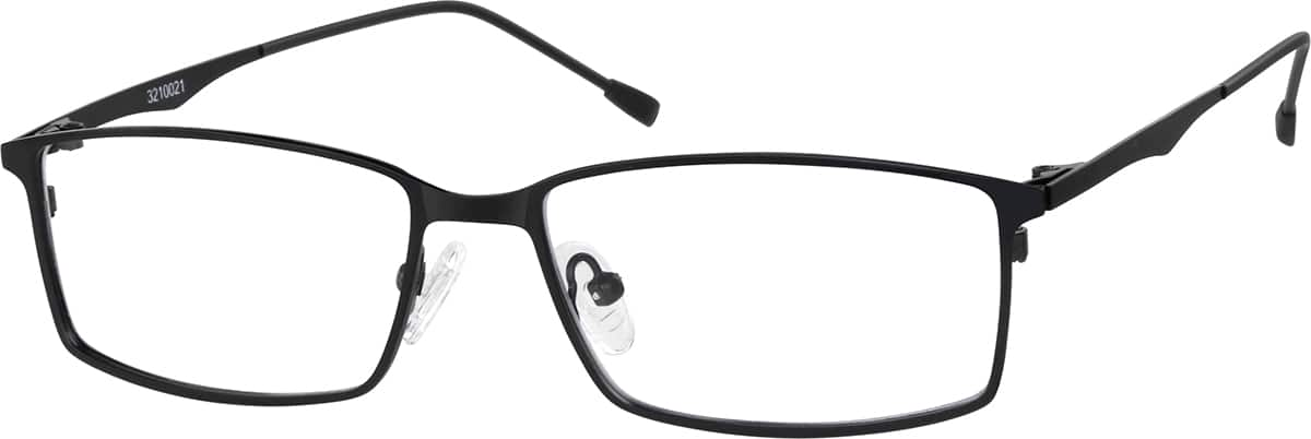 Angle view of Rectangle Glasses 3210021 in Black