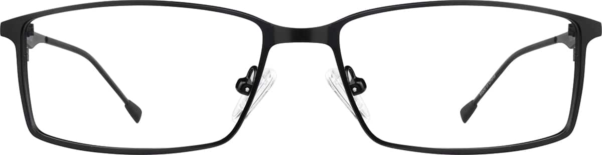 Front view of Rectangle Glasses 3210021 in Black