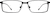 Front view of Rectangle Glasses 3210021 in Black thumbnail