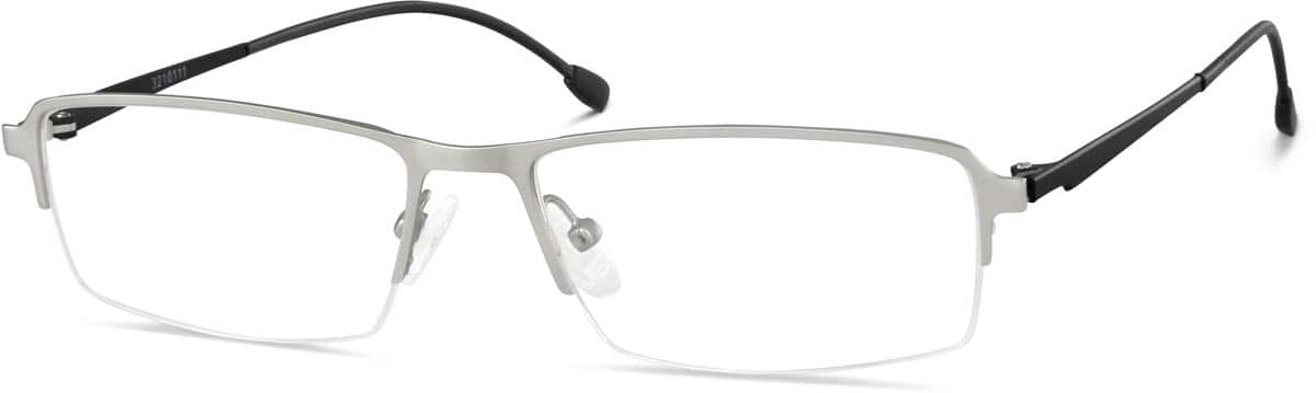 Angle view of Rectangle Glasses 3210111 in Silver