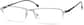 Angle view of Rectangle Glasses 3210111 in Silver thumbnail
