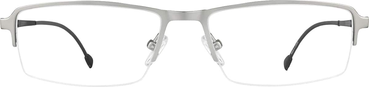 Front view of Rectangle Glasses 3210111 in Silver