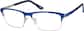 Angle view of Rectangle Glasses 3210216 in Navy thumbnail