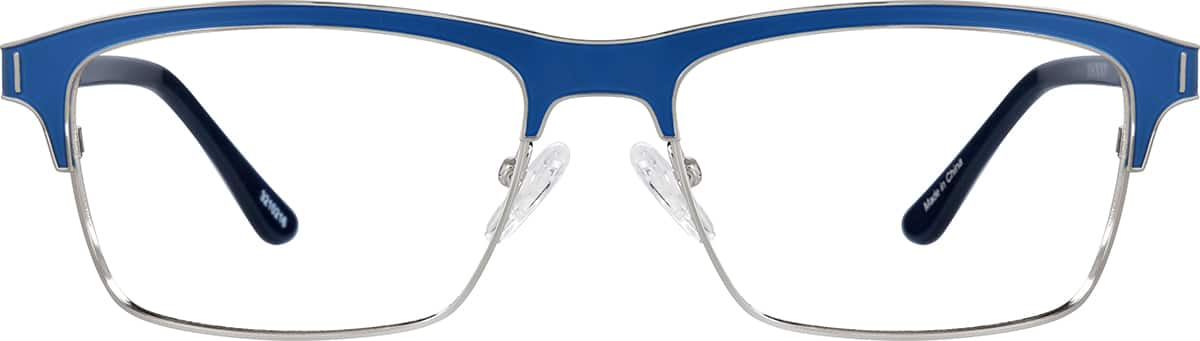 Front view of Rectangle Glasses 3210216 in Navy