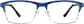 Front view of Rectangle Glasses 3210216 in Navy thumbnail