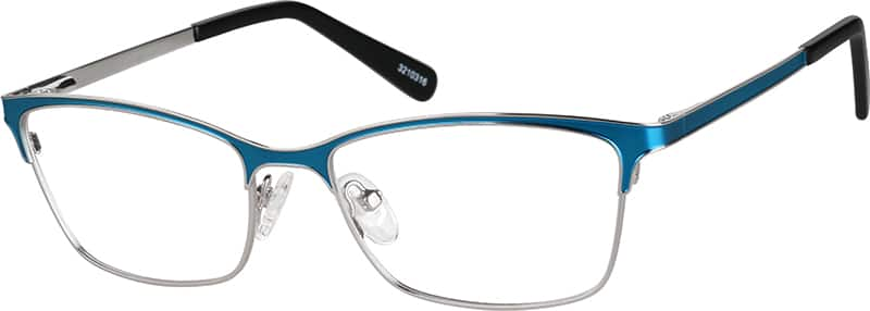 Blue Rectangle Glasses #3210316 | Zenni Optical