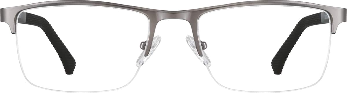 Gray Titanium Rectangle Glasses #136912