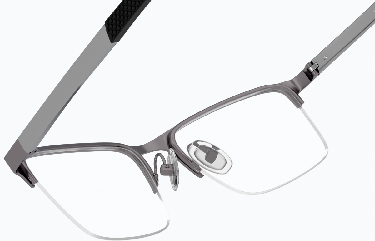 See-through view of Rectangle Glasses 3210712 in Gray thumbnail