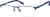 Angle view of Rectangle Glasses 3210716 in Blue thumbnail
