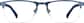 Front view of Rectangle Glasses 3210716 in Blue thumbnail