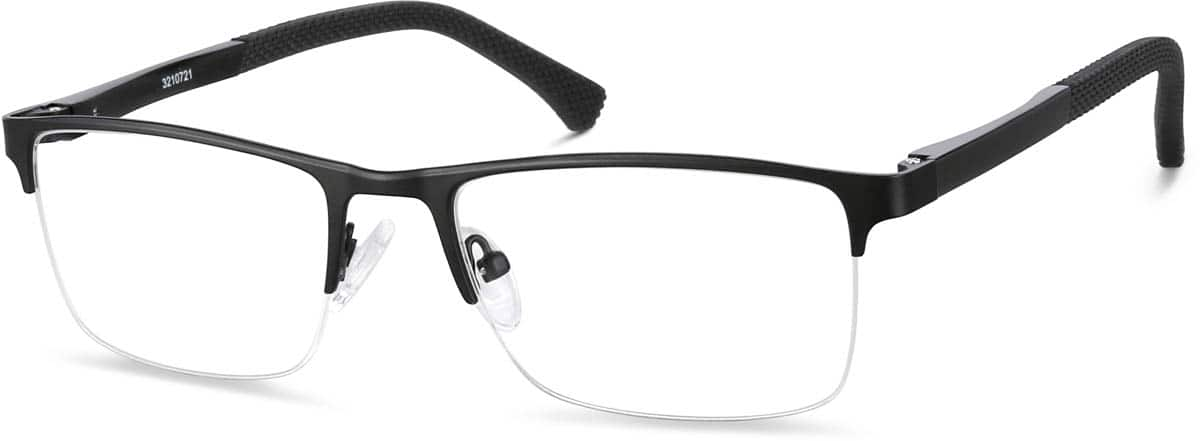 Angle view of Rectangle Glasses 3210721 in Black