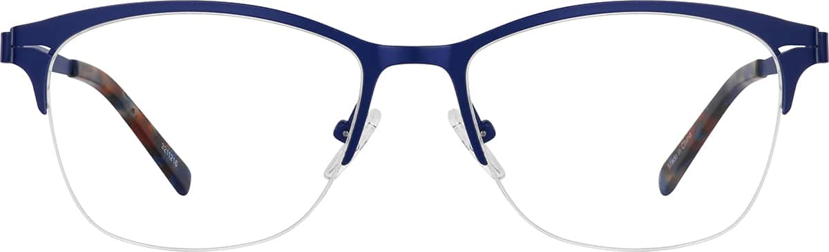 Front view of Rectangle Glasses 3211216 in Navy