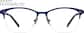 Front view of Rectangle Glasses 3211216 in Navy thumbnail
