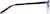 Side view of Rectangle Glasses 3211216 in Navy thumbnail