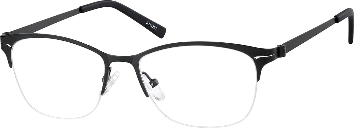 Angle view of Rectangle Glasses 3211221 in Black